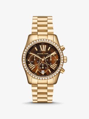 michael kors mk3882|lexington pavé gold tone watch.